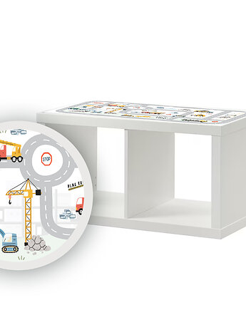 Plac budowy - naklejka na blat regału na zabawki, ALE Pomysl