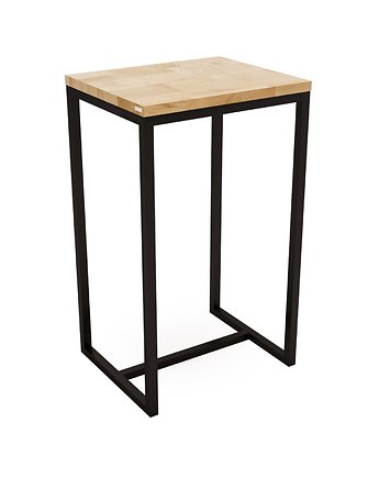 Stół barowy Staby czarny 60cm x 50cm dąb, HOGGA