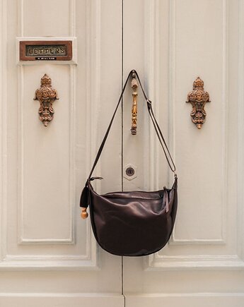 Skórzana torebka na ramię VANILLA, byHungryHearts