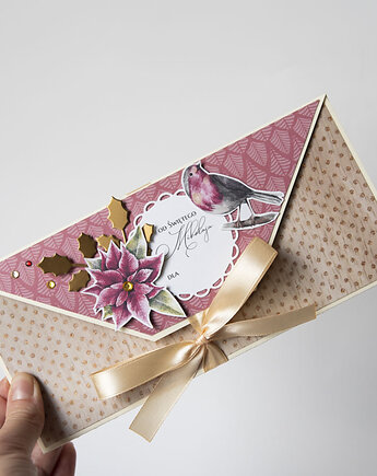 Kartka świąteczna folder na pieniądze kartę prezentową, Papiernik