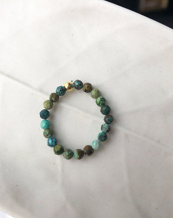 Pierścionek elastyczny Turkus Afrykański, Martellie Jewellery