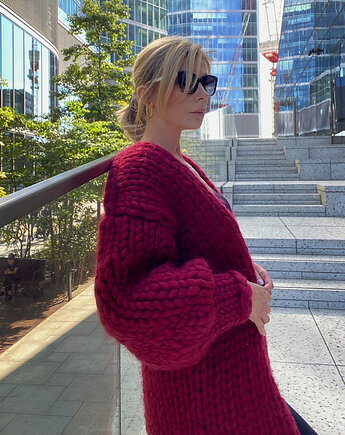 Kardigan GAYA 100% merino, Col Claudine