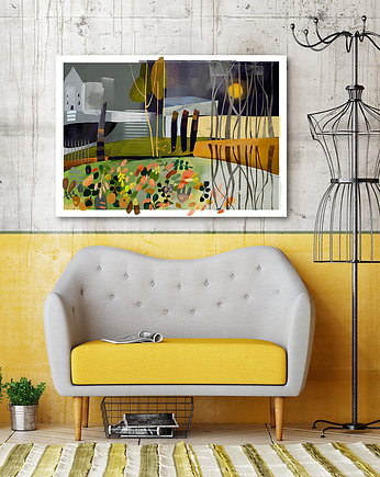 Obraz na płótnie  PEJZAŻ ABSTRAKCJA 100x70cm, LUdesign gallery