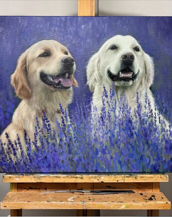 PORTRET PSA, obraz olejny, HadyArt Studio