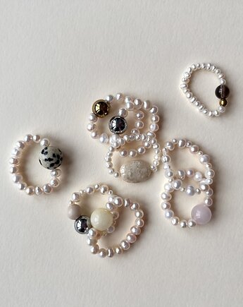 Pierścionek Pearl Orbit Pure, Studio Trele