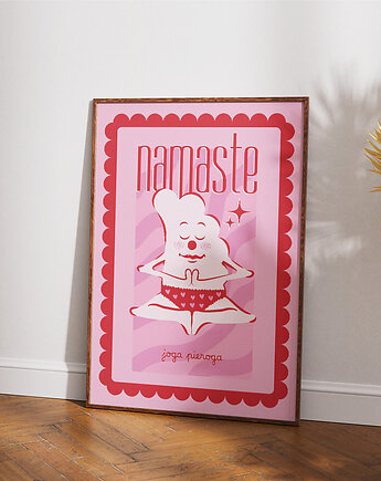 Plakat Joga Pieroga Namaste, Ostrotwory