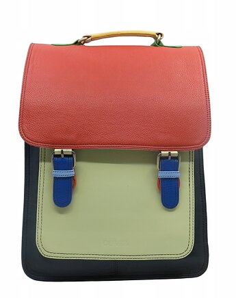 Plecak skórzany damski torebka 2w1 elegancki pojemny mieści A4 OLIVKA, Olivka Warsaw