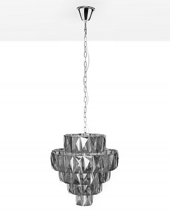 Żyrandol lampa Cristal szara szkło 50cm, Home Design