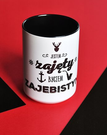 Jestem zajęty byciem zajebistym, kubek dla niego, Sowia Aleja