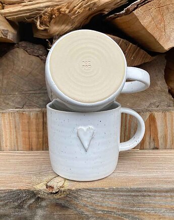 Biały kubeczek z uchem, POTPOTSTUDIO