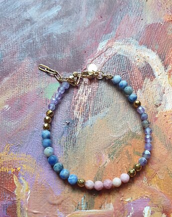 Bransoletka NEO jadeit, hematyt, ametyst, rodonit, modesign