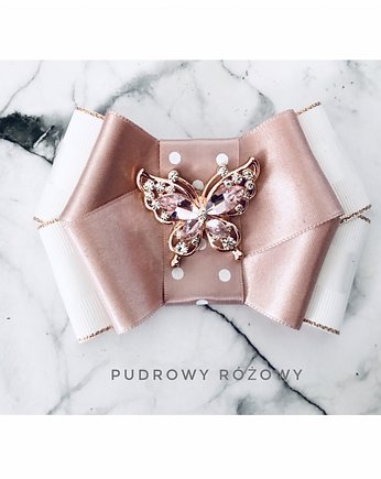 Brosza z Motylem NEW, Pudrowy Różowy