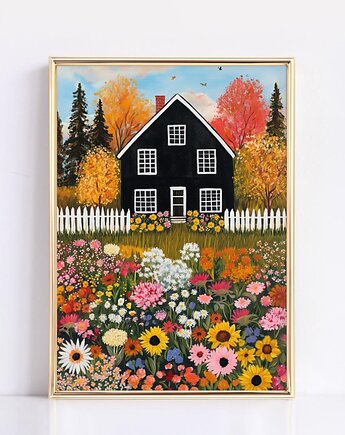 Plakat Kwiatowy Dom w Ogrodzie, Harvest Maison