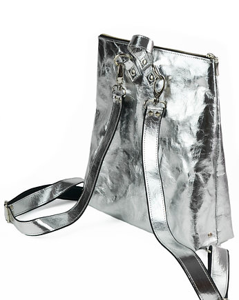 Plecak z papieru [srebrny połysk] silver BACKPACK, RYCZKA studio kreatywne