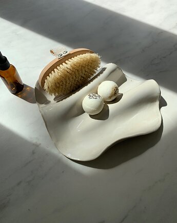 Ceramiczna Rzeźba Fala na Biżuterię Pearl White, Maison Fragile