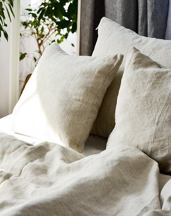 Lniana poszewka na poduszkę - Naturalny, Linen House