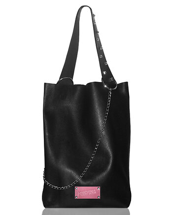 Skórzany worek z łańcuchem i ćwiekami, modeMania