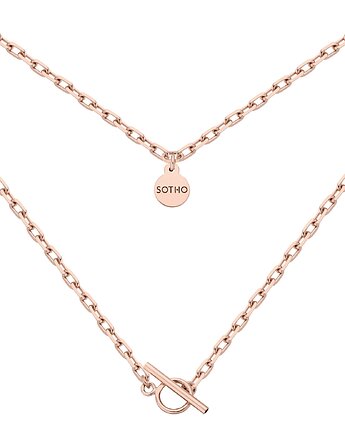 Masywny łańcuszek z różowego złota z ozdobnym zapięciem, SOTHO