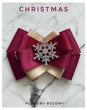 Brosza ze śnieżynką gwiazdką Mikołajki Święta