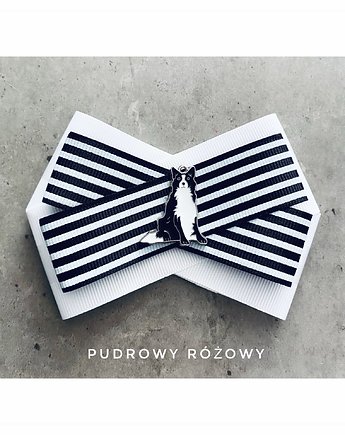 Broszka z Pieskiem Border collie NEW, Pudrowy Różowy