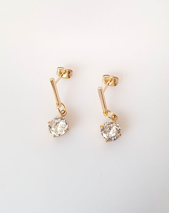 Kolczyki pozłacane Crystal  Dots v Simple, Mitsu