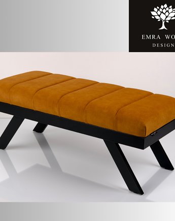 Ławka Tapicerowana Industrialna Tkanina HOLD ME 09 Kolory, EMRA WOOD DESIGN