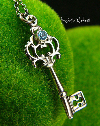 Naszyjnik Key - Topaz Sky Blue Srebro, Kuźnia Nehesi