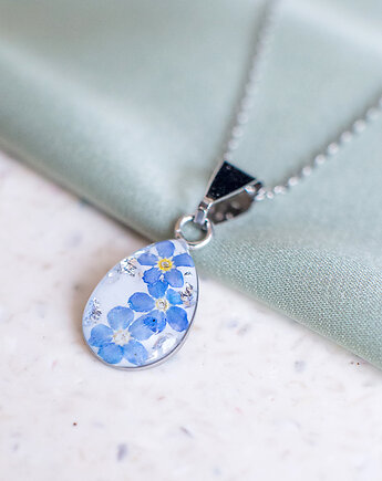 Wisiorek z niezapominajkami, nature gift