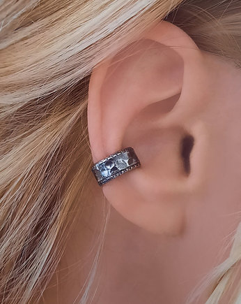 Nausznica Wild Dark srebro czernione, ZIĘBA