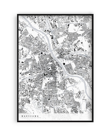 Mapa Warszawy,  Plakat Warszawa,  Mapy miast, PLAKATY GEOMETRYCZNE