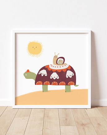 Plakat do pokoju dziecka, zółw, Dekorando