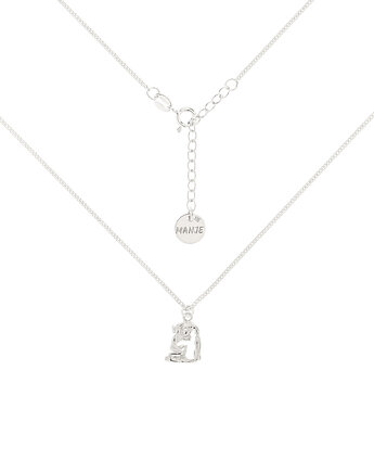 Srebrny choker pancerka ze znakiem zodiaku Wodnik, MANJE