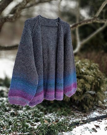 Balloon sweater  purple, agat handmade