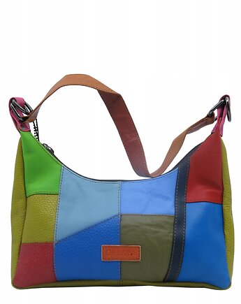 Torebka damska na ramię kolorowa skórzana wygodna zero waste OLIVKA, Olivka Warsaw