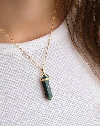 Naszyjnik awenturyn srebro 925 pozłacane, Coccola JEWELLERY