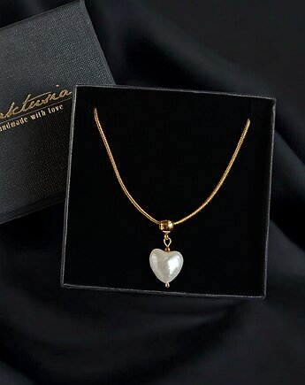 Serce - perła : naszyjnik : wyjątkowy prezent PREMIUM, kaktusia