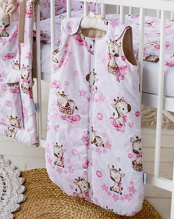 Śpiworek Ocieplany 2.5 TOG Podwójny Zamek Bawełna LOVE od BabyU, Sleepdo