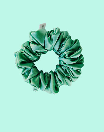 Gumka jedwabna, scrunchie, frotka królowa szmaragdów MIDI, Capillum
