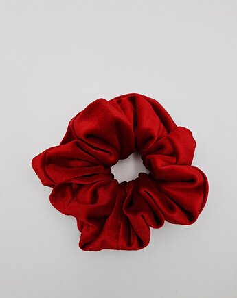 Scrunchie czerwień rozm. M, ML handmade