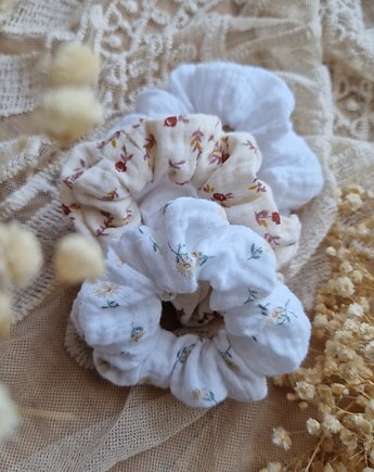 Zestaw 3 scrunchie, maka design