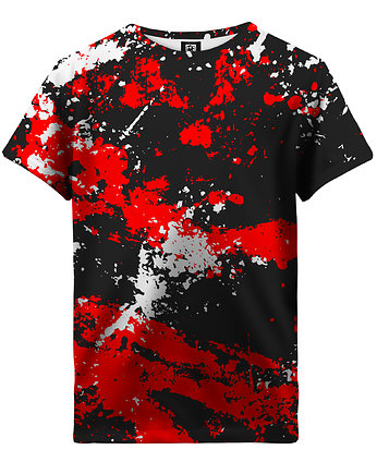 T-shirt Girl DR.CROW Marble Black Red, DrCrow