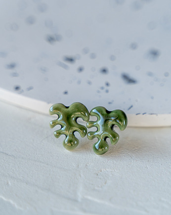 Kolczyki porcelanowe MONSTERA