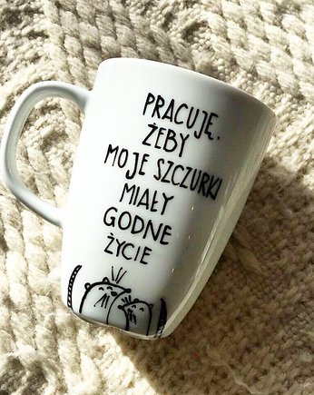Kubek PRACUJĘ, ŻEBY MOJE SZCZURKI MIAŁY..., Jędrki