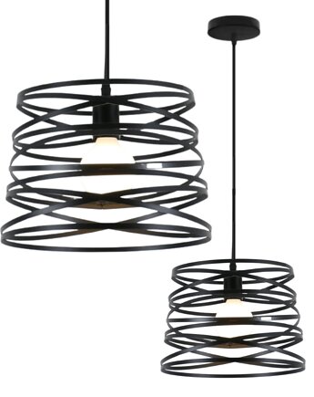 Lampa wisząca zwis żyrandol lampa na sufit czarna LED E27, VOLTA LIGHT