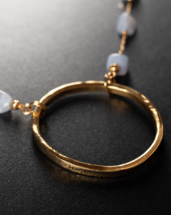 Naszyjnik z agatem i mosiądzem. [SN23], Anillito