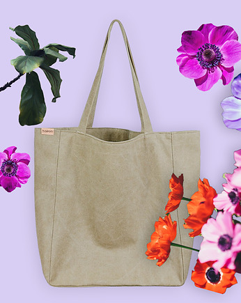 Lazy bag torba khaki / zieleń na zamek / vegan, hairoo