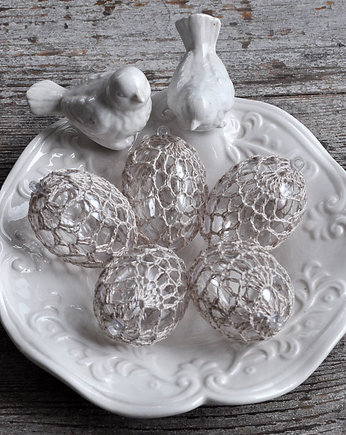 Koronkowe pisanki 5szt, mamuta