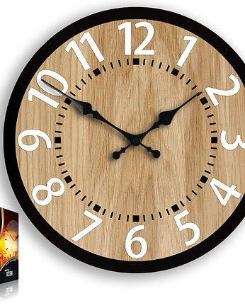 Zegar drewniany BERLIN BIAŁY 33 CM, ModernClock
