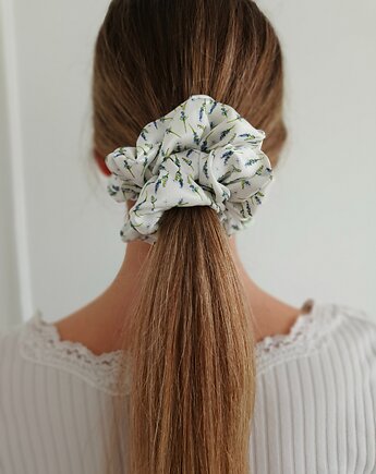 Gumka jedwabna, scrunchie, lavender field MAXI, Capillum