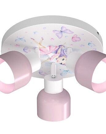 Dziecięca lampa sufitowa z nadrukiem laserowym wróżki księżniczki motylki, Fabryka Lamp
